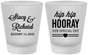 Custom Wedding Frosted Shot Glasses - Hip Hop Hooray | 436