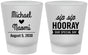 Custom Wedding Frosted Shot Glasses - Sip Sip Hooray | 437
