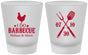 Custom Wedding Frosted Shot Glasses - I Do Barbecue Bbq | 445
