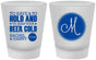 Custom Wedding Frosted Shot Glasses - Monogrammed | 450