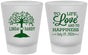 Custom Wedding Frosted Shot Glasses - Love And Happiness | 451