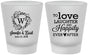 Custom Wedding Frosted Shot Glasses - Love Laughter Happily | 461