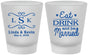 Custom Wedding Frosted Shot Glasses - Eat Drink Be Married | 463