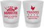 Custom Wedding Frosted Shot Glasses - I Do Barbecue Bbq | 469