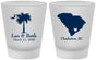 Custom Wedding Frosted Shot Glasses - Palmetto Tree | 476