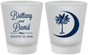 Custom Wedding Frosted Shot Glasses - Palmetto Tree | 478