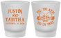 Custom Wedding Frosted Shot Glasses - Til Death Do Us Part | 485