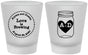 Custom Wedding Frosted Shot Glasses - Love Is Brewing | 486