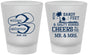 Custom Wedding Frosted Shot Glasses - Sandy Feet Salty Kisses | 490
