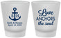 Custom Wedding Frosted Shot Glasses - Love Anchors The Soul | 494
