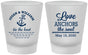 Custom Wedding Frosted Shot Glasses - Love Anchors The Soul | 498