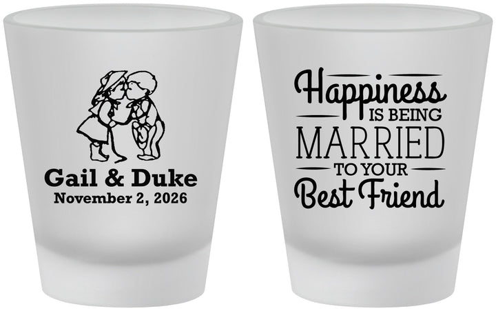 Custom Wedding Frosted Shot Glasses - Best Friend | 499