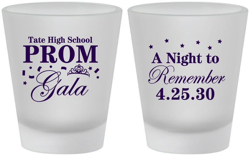 Custom Prom Frosted Shot Glasses - A Night To Remember | 50003