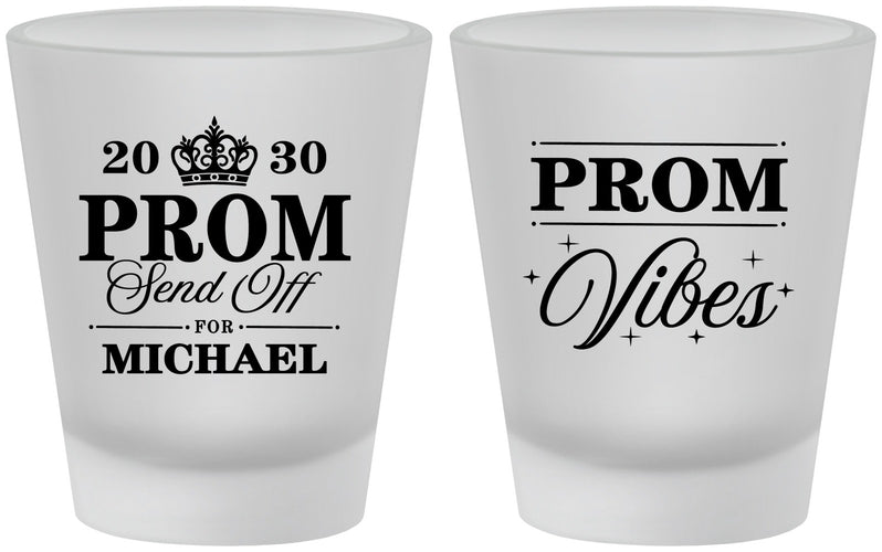Custom Prom Frosted Shot Glasses - Send Off | 50005