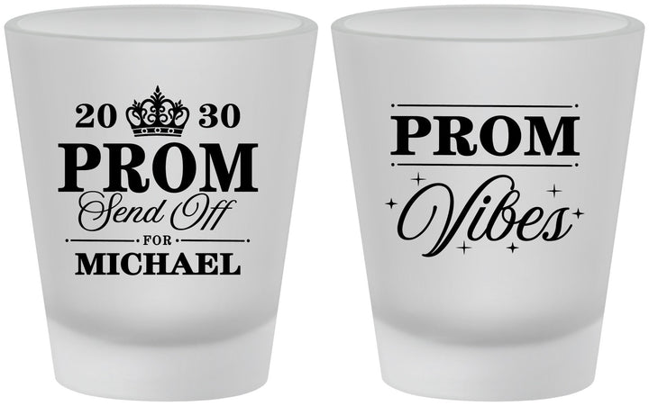 Custom Prom Frosted Shot Glasses - Send Off | 50005