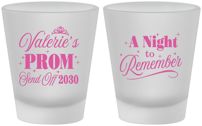 Custom Prom Frosted Shot Glasses - Send Off | 50006