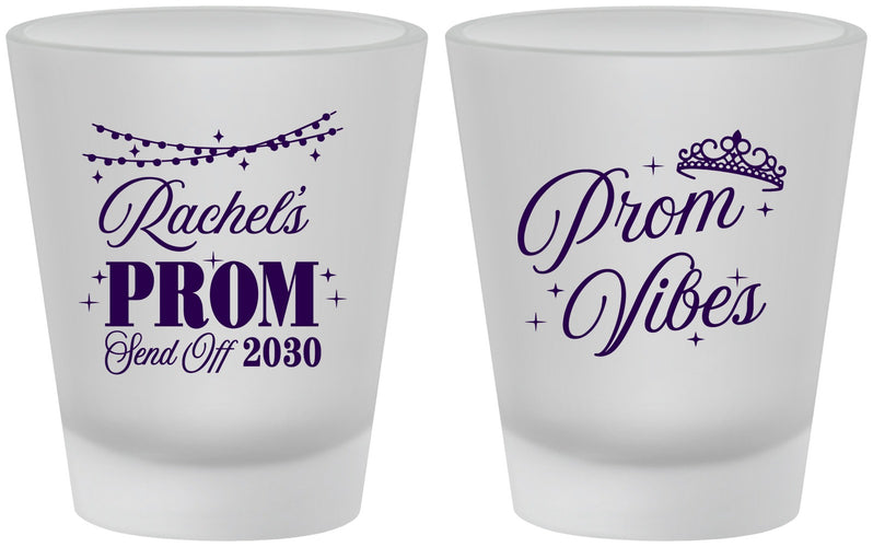 Custom Prom Frosted Shot Glasses - Send Off | 50007