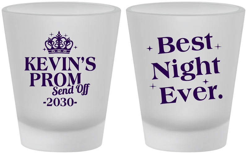 Custom Prom Frosted Shot Glasses - Send Off | 50009