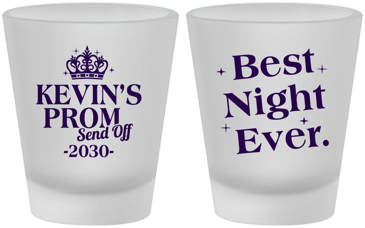 Custom Prom Frosted Shot Glasses - Send Off | 50009