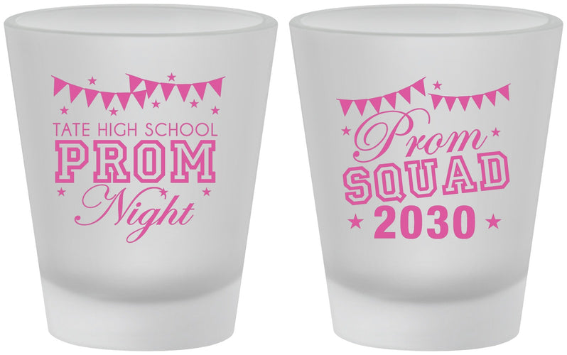 Custom Prom Frosted Shot Glasses - Squad | 50015