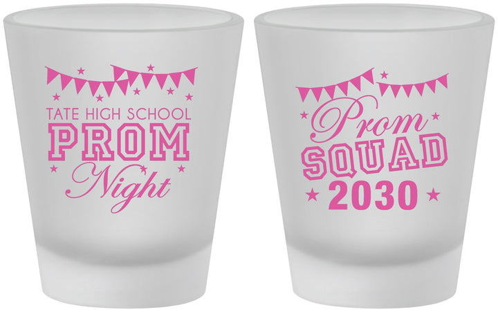 Custom Prom Frosted Shot Glasses - Squad | 50015