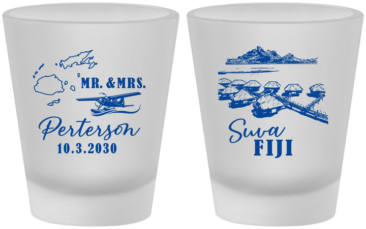 Custom Wedding Frosted Shot Glasses - Fiji | 525