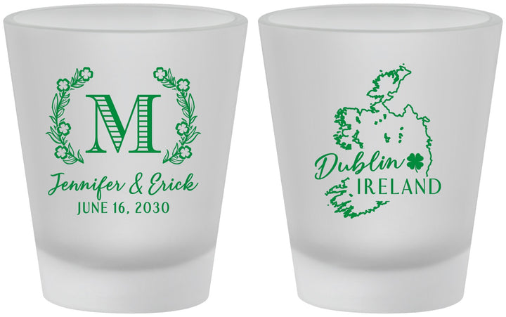 Custom Wedding Frosted Shot Glasses - Ireland | 528
