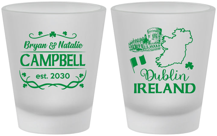 Custom Wedding Frosted Shot Glasses - Ireland | 529
