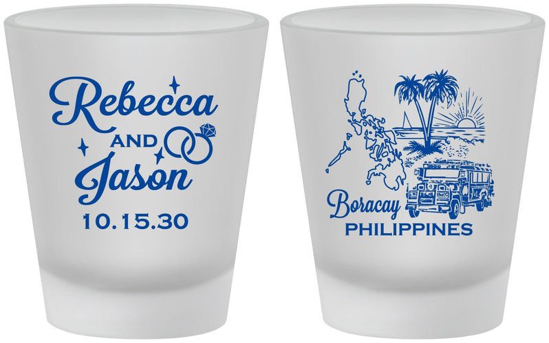 Custom Wedding Frosted Shot Glasses - Philippines | 537
