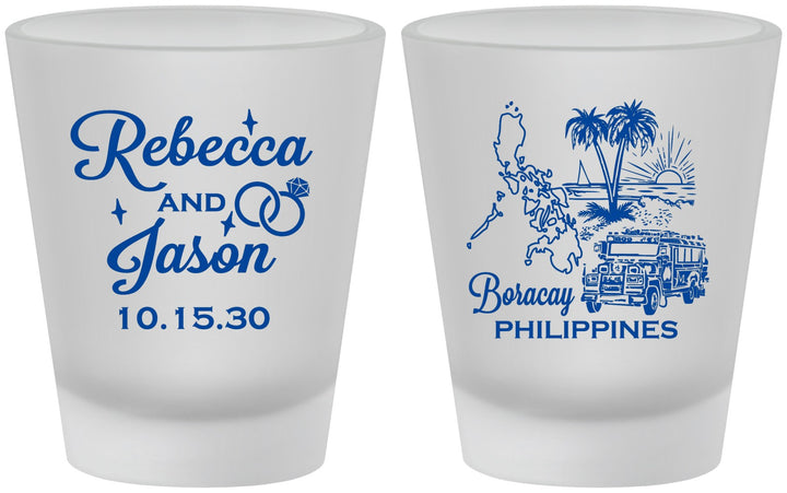 Custom Wedding Frosted Shot Glasses - Philippines | 537