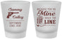 Custom Wedding Frosted Shot Glasses - I Walk The Line | 555