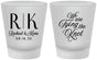 Custom Wedding Frosted Shot Glasses - Monogram Tying Knot | 559