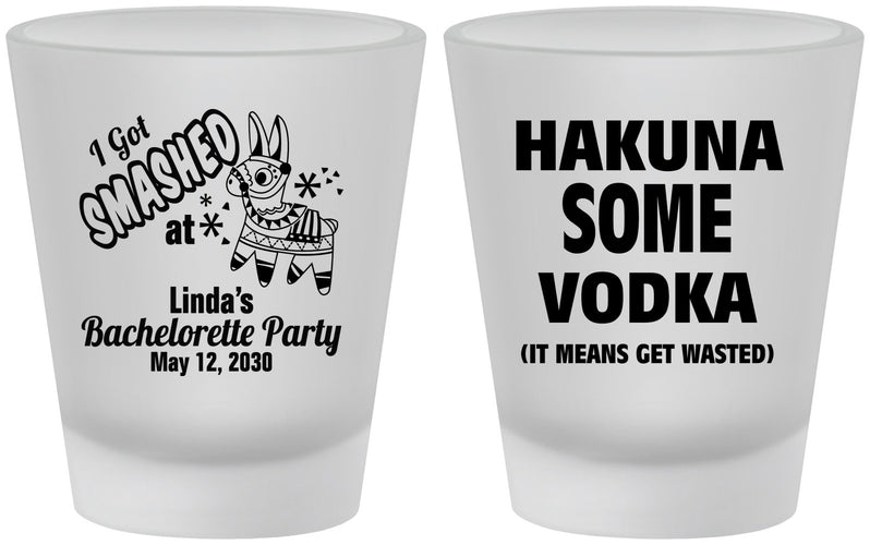 Custom Bachelorette Frosted Shot Glasses - Mexico Fiesta | 60008