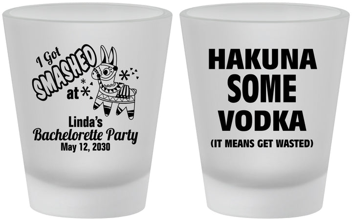 Custom Bachelorette Frosted Shot Glasses - Mexico Fiesta | 60008
