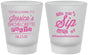 Custom Bachelorette Frosted Shot Glasses - Cant Sip With Us | 60050