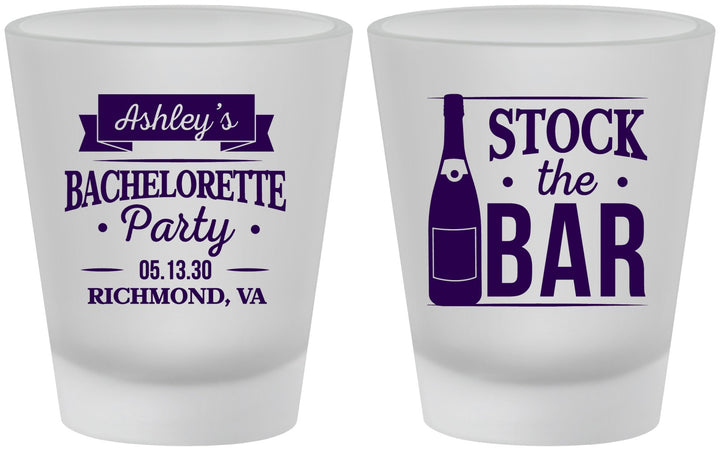 Custom Bachelorette Frosted Shot Glasses - Stock The Bar | 60053