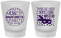 Custom Bachelorette Frosted Shot Glasses - Mardi Gras | 60055