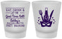 Custom Bachelorette Frosted Shot Glasses - Mardi Gras | 60057