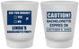 Custom Bachelorette Frosted Shot Glasses - Caution | 60082
