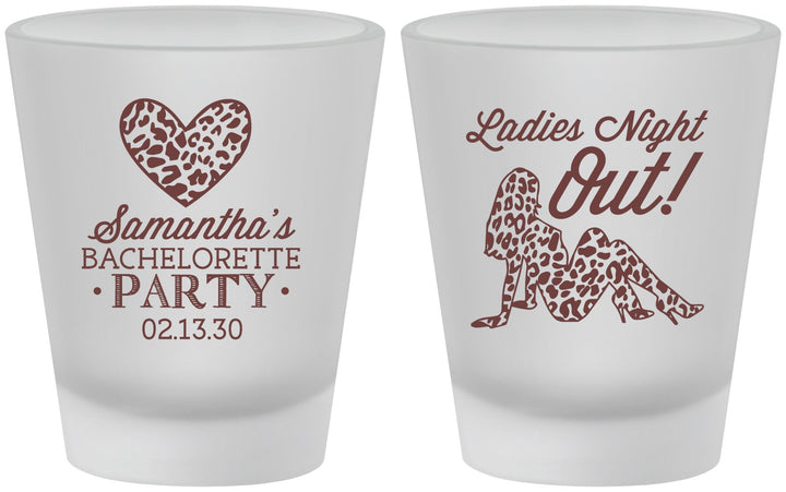 Custom Bachelorette Frosted Shot Glasses - Ladies Night Out | 60086