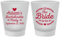 Custom Bachelorette Frosted Shot Glasses - Bride To Be | 60088
