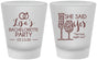 Custom Bachelorette Frosted Shot Glasses - The Last Night Out | 60097