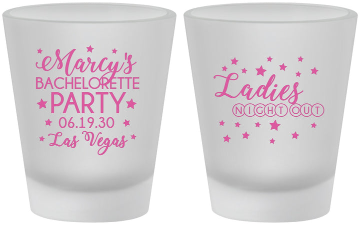Custom Bachelorette Frosted Shot Glasses - Ladies Night Out | 60101