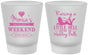 Custom Bachelorette Frosted Shot Glasses - Raising A Little Hell | 60103
