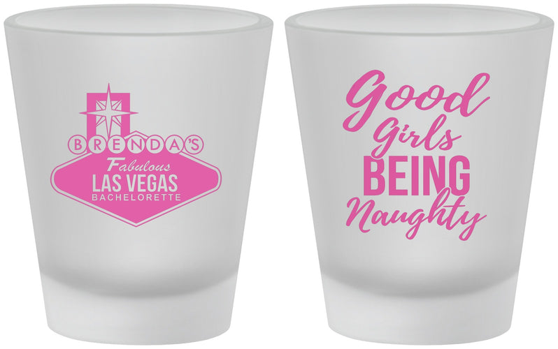 Custom Bachelorette Frosted Shot Glasses - Good Girls Naughty | 60111
