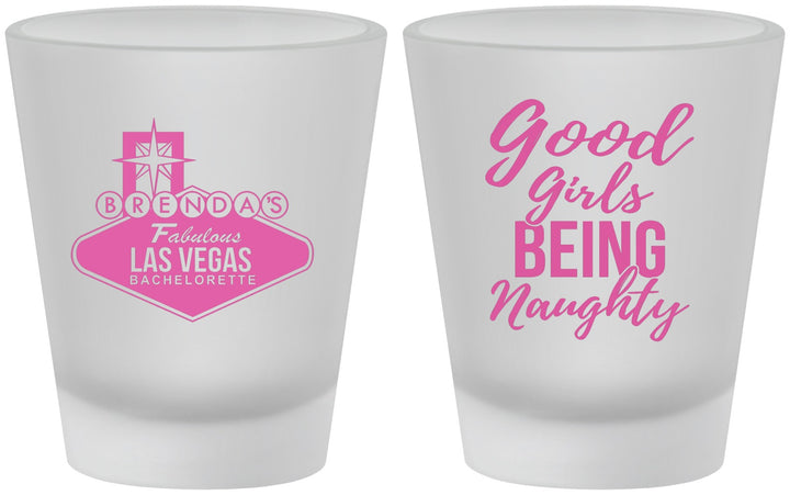 Custom Bachelorette Frosted Shot Glasses - Good Girls Naughty | 60111