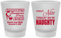 Custom Bachelorette Frosted Shot Glasses - Nice Tonight Naughty | 60112