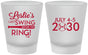 Custom Bachelorette Frosted Shot Glasses - Last Swing Before Ring | 60128