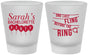 Custom Bachelorette Frosted Shot Glasses - Last Fling Before Rings | 60140