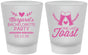 Custom Bachelorette Frosted Shot Glasses - One Last Toast | 60147